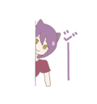 紫猫耳娘（個別スタンプ：19）