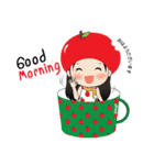 Apple with fun characters[EN]（個別スタンプ：2）