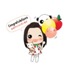 Apple with fun characters[EN]（個別スタンプ：5）