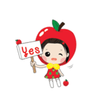 Apple with fun characters[EN]（個別スタンプ：6）