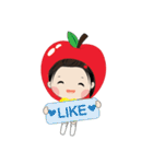 Apple with fun characters[EN]（個別スタンプ：9）
