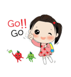 Apple with fun characters[EN]（個別スタンプ：15）