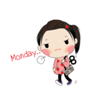 Apple with fun characters[EN]（個別スタンプ：25）