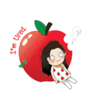 Apple with fun characters[EN]（個別スタンプ：26）
