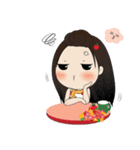 Apple with fun characters[EN]（個別スタンプ：27）