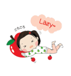 Apple with fun characters[EN]（個別スタンプ：33）
