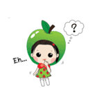 Apple with fun characters[EN]（個別スタンプ：36）