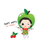 Apple with fun characters[EN]（個別スタンプ：38）
