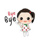 Apple with fun characters[EN]（個別スタンプ：40）