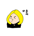 Center Part Hairstyles（個別スタンプ：9）