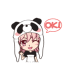 熊猫ガール ～日本語・中国語・英語～（個別スタンプ：21）