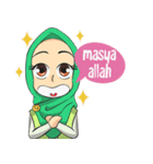 Nabila Cute Hijab Girl（個別スタンプ：4）