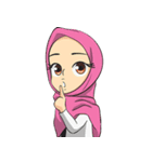 Nabila Cute Hijab Girl（個別スタンプ：13）