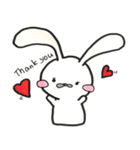 ほんわか白うさ（個別スタンプ：1）