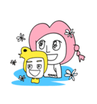 pink hair ANGEL - SUMMER PARTY（個別スタンプ：1）