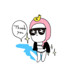 pink hair ANGEL - SUMMER PARTY（個別スタンプ：4）
