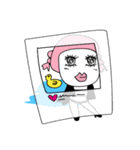 pink hair ANGEL - SUMMER PARTY（個別スタンプ：21）