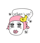 pink hair ANGEL - SUMMER PARTY（個別スタンプ：23）