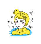 pink hair ANGEL - SUMMER PARTY（個別スタンプ：25）