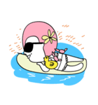 pink hair ANGEL - SUMMER PARTY（個別スタンプ：35）