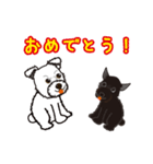 スタンプ犬・シロとクロ（個別スタンプ：25）