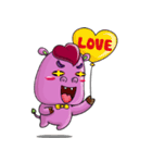 Red Heart Cartoon Lover（個別スタンプ：29）