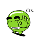 Cactus thick eyebrows（個別スタンプ：14）