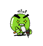 Cactus thick eyebrows（個別スタンプ：32）