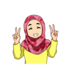 happy hijab [Eng]（個別スタンプ：9）