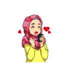 happy hijab [Eng]（個別スタンプ：14）