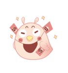 Happy Pink Bird（個別スタンプ：7）