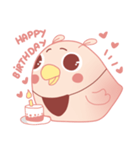 Happy Pink Bird（個別スタンプ：18）