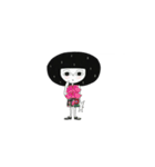 cute girl with a bouffant（個別スタンプ：21）