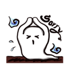 white little ghost（個別スタンプ：14）