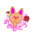 赤いはなのうさぎ（個別スタンプ：6）