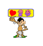 LOVE ELEPHANT AND MONKEY.（個別スタンプ：34）