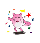 Mischievous Cat In Pink（個別スタンプ：11）