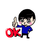 眼鏡女子とのほほん男子スタンプ（個別スタンプ：16）