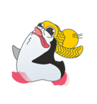 帽子で荒れ狂う波ペンギン（個別スタンプ：12）