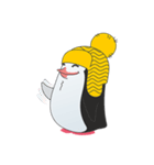 帽子で荒れ狂う波ペンギン（個別スタンプ：14）