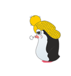 帽子で荒れ狂う波ペンギン（個別スタンプ：23）