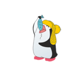 帽子で荒れ狂う波ペンギン（個別スタンプ：39）