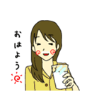 ぼんやり女子ときどき男子①（個別スタンプ：1）