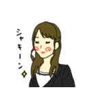 ぼんやり女子ときどき男子①（個別スタンプ：3）