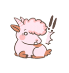 A Little Cute Pink Goat（個別スタンプ：3）
