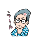 ヒゲメガネ男子（個別スタンプ：1）