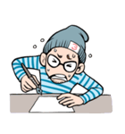 ヒゲメガネ男子（個別スタンプ：5）
