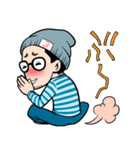 ヒゲメガネ男子（個別スタンプ：17）