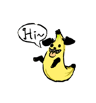 Cute Banana dog（個別スタンプ：3）