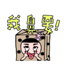 Polka dot paper bag girl（個別スタンプ：1）